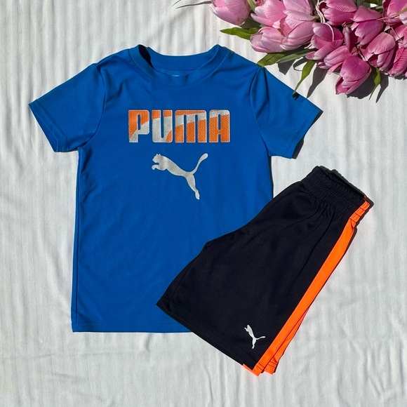 Puma 2 Piece Short Set Size 6 Blue - Picture 1 of 7